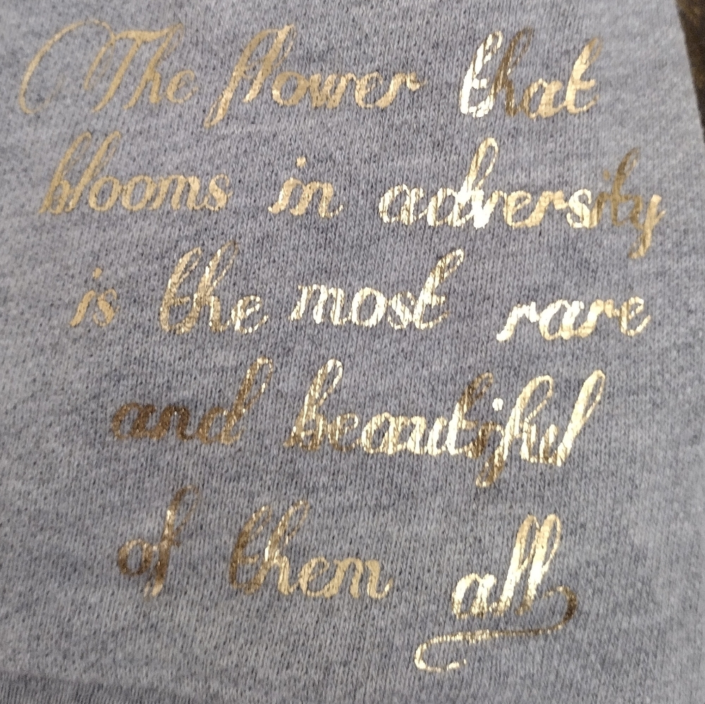 Disney Mulan Grey Gold Copper Floral Sweatshirt Size Small - Picture 7 of 10